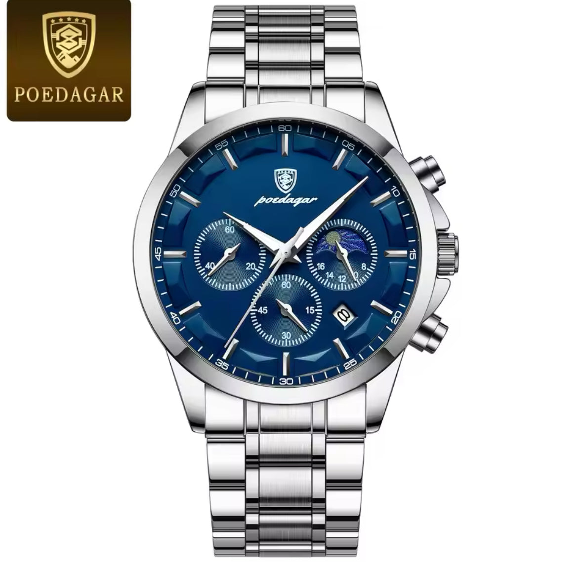 POEDAGAR Luxury Wristwatch Military Waterproof Mens Watch