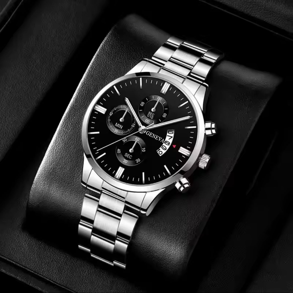 GENEVA Fashion Men Stainless Steel Watch Luxury