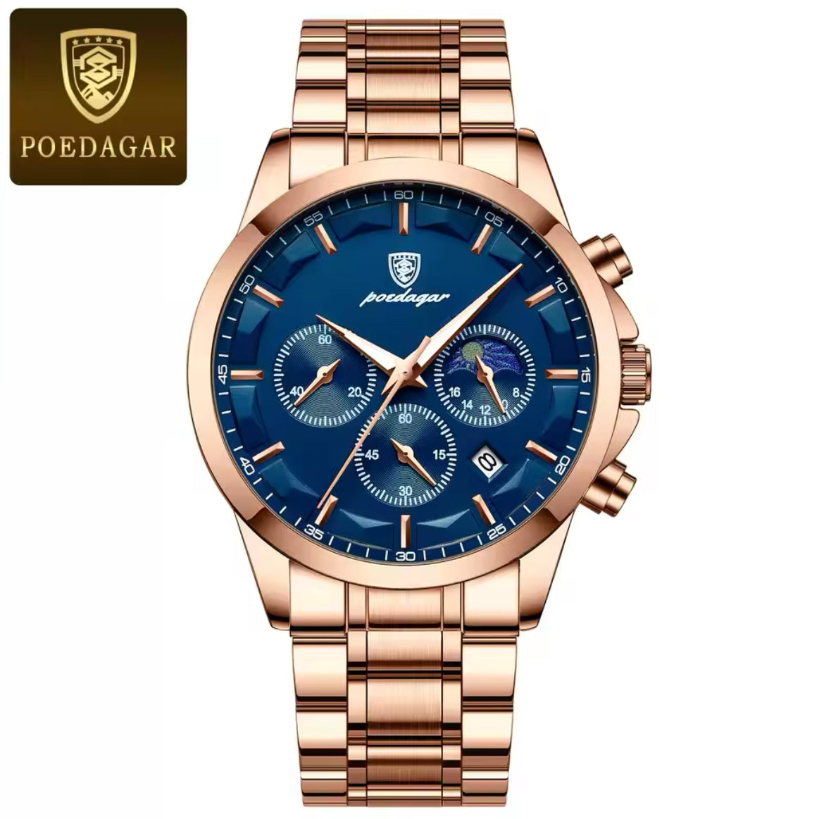 POEDAGAR Luxury Wristwatch Military Waterproof Mens Watch