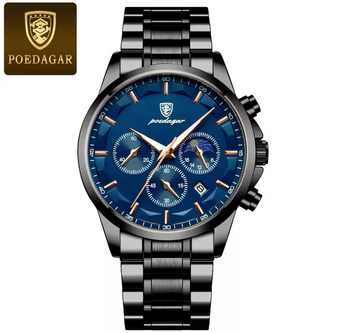 POEDAGAR Luxury Wristwatch Military Waterproof Mens Watch